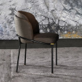 Hot Sell Modern Metal Rose Gold Legsupholstery Fabric Restaurants Furniture Dining Chair